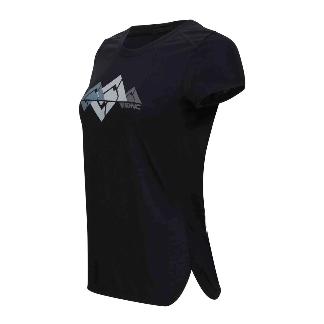SYNC Performance Women's Glacier Tee - Black 2 SYNC Performance Women's Glacier Tee - Black